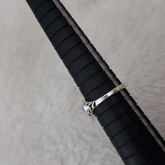 Faux Turquoise and Silver Plated Fashion Ring - Picture 5 of 5